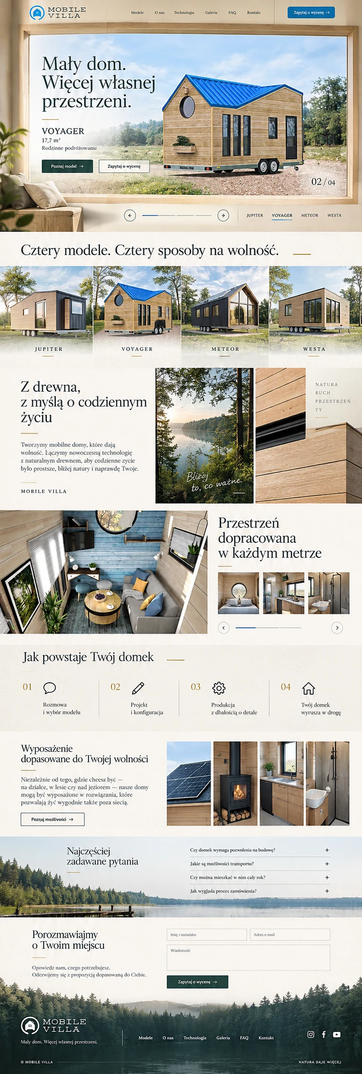 Pełny desktopowy kierunek B Nordic Living Frame dla Mobile Villa